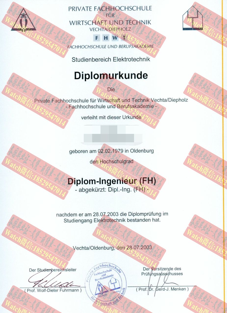 一比一原版费希塔-迪普霍尔茨经济和技术私立高等专业学院文凭