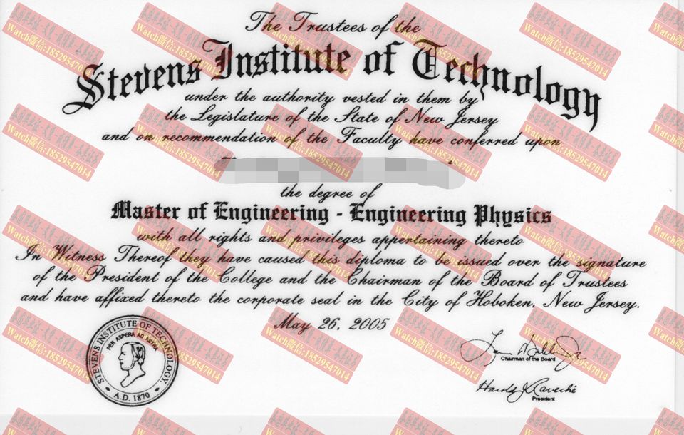 一比一原版高仿斯蒂文斯理工学院毕业证学位证书