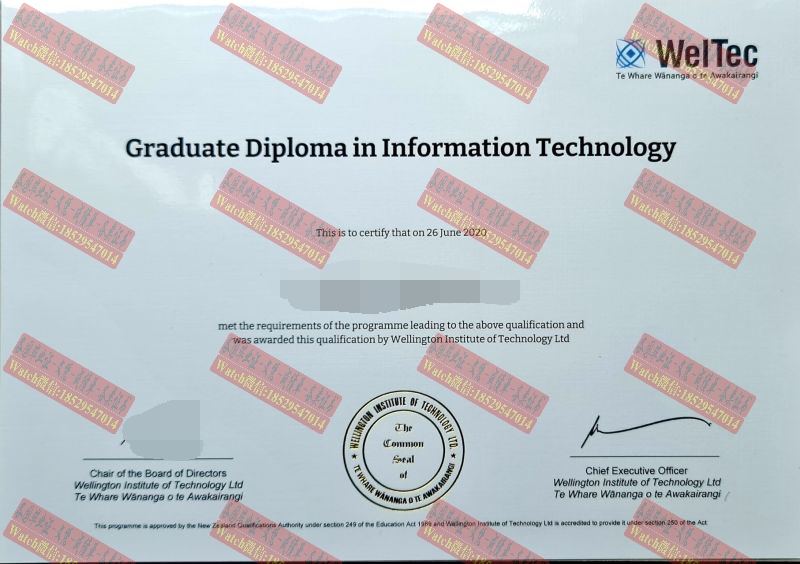 仿真惠灵顿理工学院学位证书