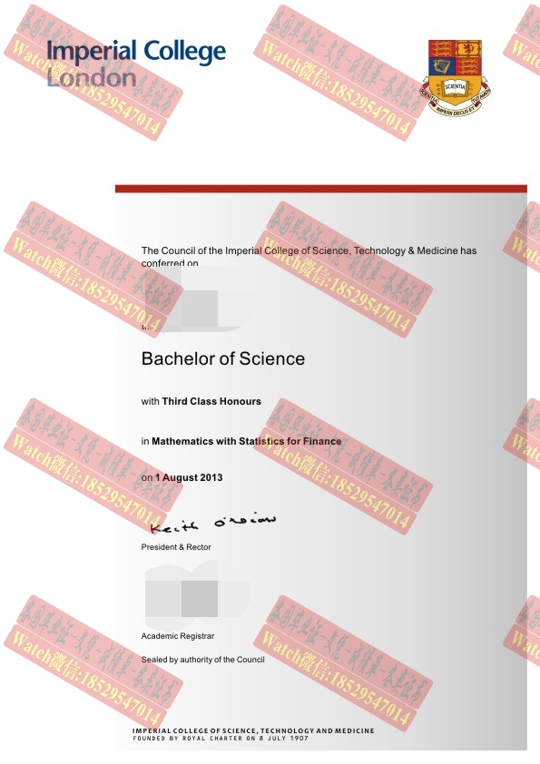 制作伦敦帝国理工学院文凭