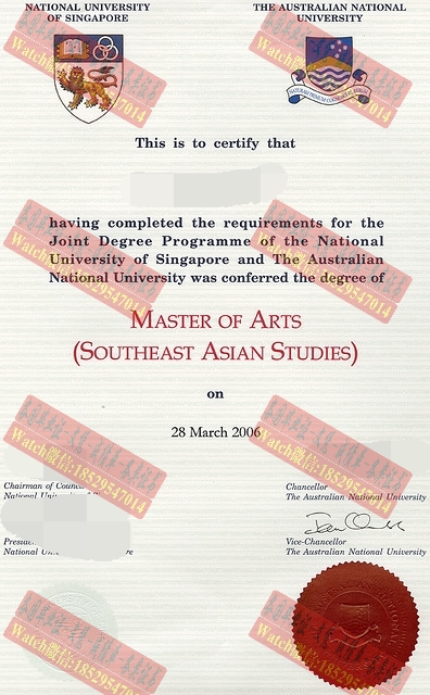 制作新加坡国立大学和澳大利亚国立大学文凭