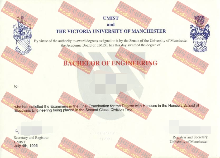 制作曼彻斯特理工大学毕业证