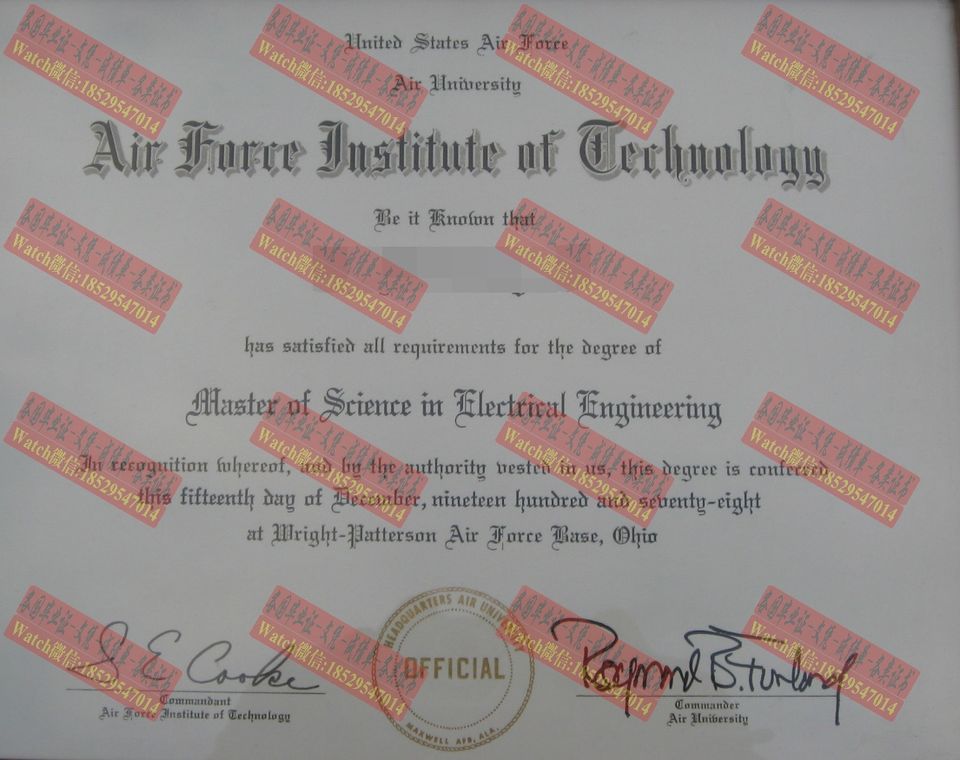 制作空军理工学院(莱特帕特森空军基地)毕业证
