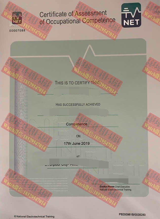 制作英国电工培训职业能力评估证书-NET