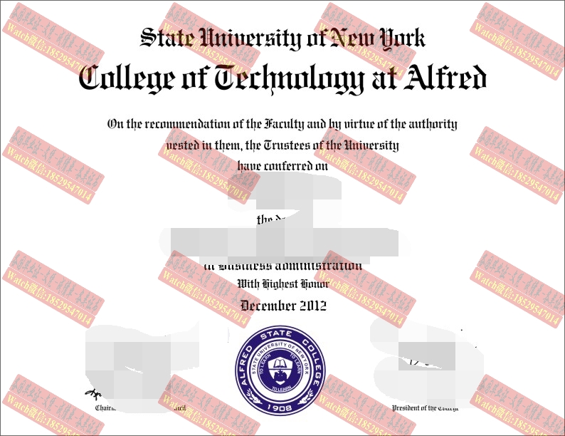 在线办理纽约州立大学阿尔弗雷德学院文凭学位