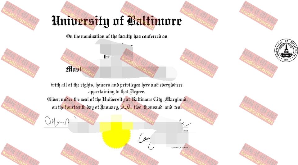 定制精仿巴尔的摩大学文凭学位证书